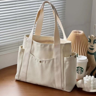 Bolso de lienzo Tote saliendo lienzo todo en uno trabajo alto nivel de apariencia viajar gran capacidad estudiante de arte hombro único