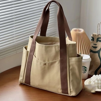 Bolso de lienzo Tote saliendo lienzo todo en uno trabajo alto nivel de apariencia viajar gran capacidad estudiante de arte hombro único