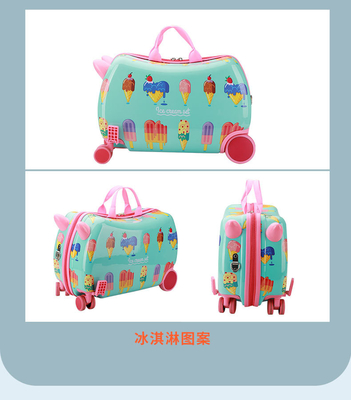 La caja del carruaje multifuncional de los niños nueva maleta de paseo multi-ruedas dibujos animados maleta de bebé paseo
