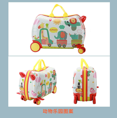 La caja del carruaje multifuncional de los niños nueva maleta de paseo multi-ruedas dibujos animados maleta de bebé paseo