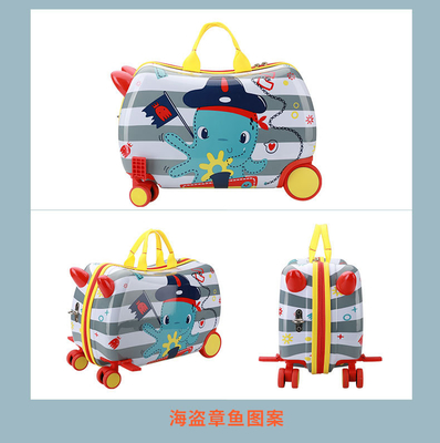 La caja del carruaje multifuncional de los niños nueva maleta de paseo multi-ruedas dibujos animados maleta de bebé paseo
