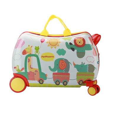 La caja del carruaje multifuncional de los niños nueva maleta de paseo multi-ruedas dibujos animados maleta de bebé paseo