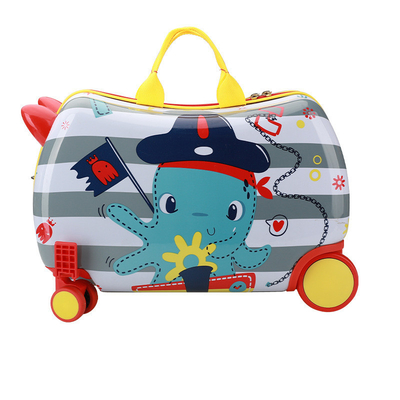 La caja del carruaje multifuncional de los niños nueva maleta de paseo multi-ruedas dibujos animados maleta de bebé paseo