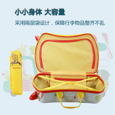 La caja del carruaje multifuncional de los niños nueva maleta de paseo multi-ruedas dibujos animados maleta de bebé paseo