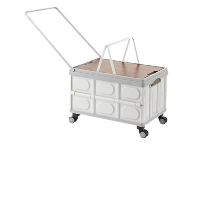 Caja de almacenamiento para el maletero del automóvil Caja de almacenamiento para camping al aire libre Organizador plegable de camping Caja de almacenamiento para picnic con tapa de madera