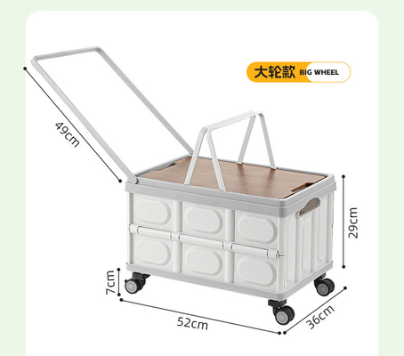 Caja de almacenamiento para el maletero del automóvil Caja de almacenamiento para camping al aire libre Organizador plegable de camping Caja de almacenamiento para picnic con tapa de madera