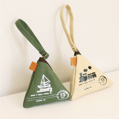 Personalidad CREATIVA RETRO ZONGZI Moneda bolso FEMEÑO MINI lienzo arte lindo moneda bolsa de llave bolsa