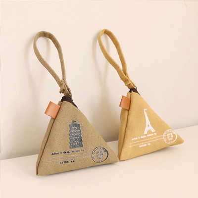 Personalidad CREATIVA RETRO ZONGZI Moneda bolso FEMEÑO MINI lienzo arte lindo moneda bolsa de llave bolsa