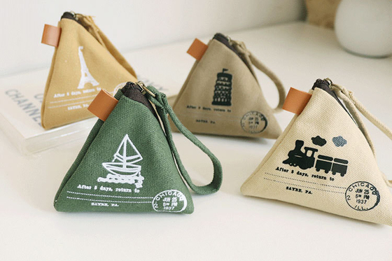 Personalidad CREATIVA RETRO ZONGZI Moneda bolso FEMEÑO MINI lienzo arte lindo moneda bolsa de llave bolsa