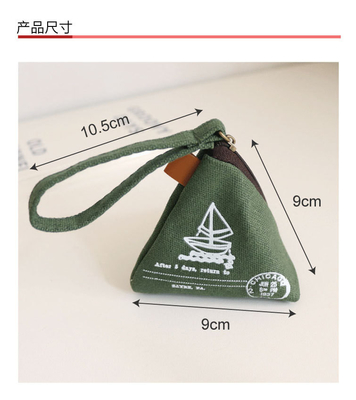 Personalidad CREATIVA RETRO ZONGZI Moneda bolso FEMEÑO MINI lienzo arte lindo moneda bolsa de llave bolsa