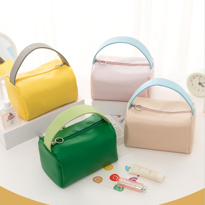 Nuevo maletín de maquillaje portátil de gran capacidad de color dulce maleta de toallas de viaje portátil