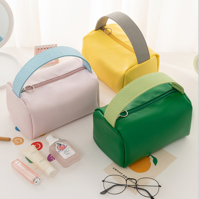 Nuevo maletín de maquillaje portátil de gran capacidad de color dulce maleta de toallas de viaje portátil