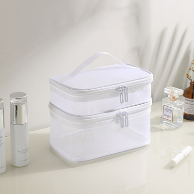 Nueva bolsa de maquillaje GAUZE DE GRAN Capacidad de viaje bolsa de toallas portátil simple bolsa de doble capa bolsa portátil de almacenamiento cosmético