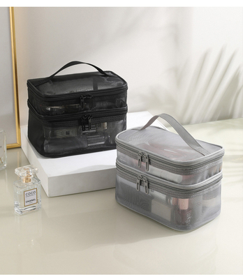 Nueva bolsa de maquillaje GAUZE DE GRAN Capacidad de viaje bolsa de toallas portátil simple bolsa de doble capa bolsa portátil de almacenamiento cosmético