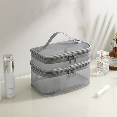 Nueva bolsa de maquillaje GAUZE DE GRAN Capacidad de viaje bolsa de toallas portátil simple bolsa de doble capa bolsa portátil de almacenamiento cosmético