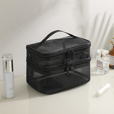 Nueva bolsa de maquillaje GAUZE DE GRAN Capacidad de viaje bolsa de toallas portátil simple bolsa de doble capa bolsa portátil de almacenamiento cosmético
