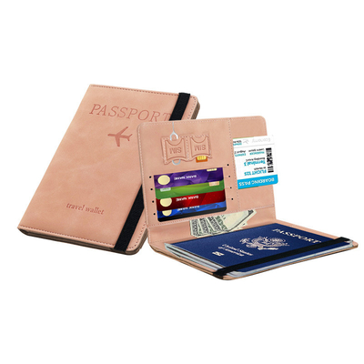 El pasaporte de la Amazon PU de cuero de la bolsa RFID MULTIFUNCCIONAL del pasaporte del titular del pasaporte de la cubierta del pasaporte