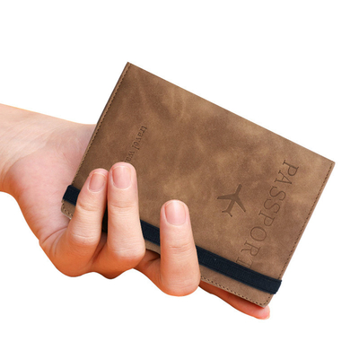 El pasaporte de la Amazon PU de cuero de la bolsa RFID MULTIFUNCCIONAL del pasaporte del titular del pasaporte de la cubierta del pasaporte