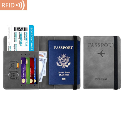 El pasaporte de la Amazon PU de cuero de la bolsa RFID MULTIFUNCCIONAL del pasaporte del titular del pasaporte de la cubierta del pasaporte