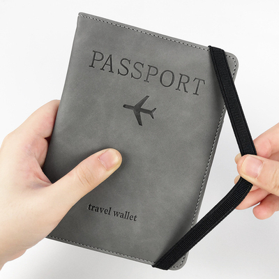 El pasaporte de la Amazon PU de cuero de la bolsa RFID MULTIFUNCCIONAL del pasaporte del titular del pasaporte de la cubierta del pasaporte
