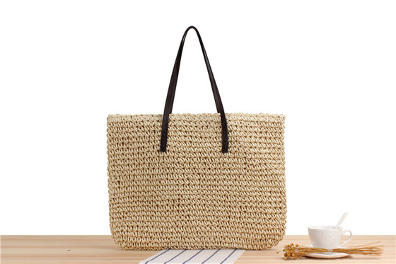 TRANSFONDERAL NUEVO BOLSO de paja casual de gran capacidad Japón y Corea del Sur Bolso de hombro