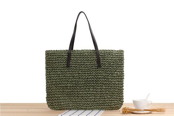 TRANSFONDERAL NUEVO BOLSO de paja casual de gran capacidad Japón y Corea del Sur Bolso de hombro