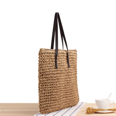 TRANSFONDERAL NUEVO BOLSO de paja casual de gran capacidad Japón y Corea del Sur Bolso de hombro