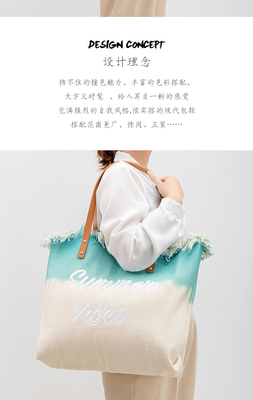 BOLSA de tela de diseño de alfalfa bordada BOLSA de tela de letra trenzada BOLSA de brazo bajo el hombro nuevo BOLSA de mujer de alta capacidad de verano