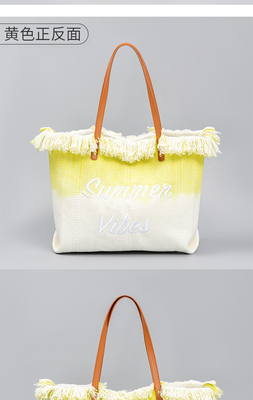 BOLSA de tela de diseño de alfalfa bordada BOLSA de tela de letra trenzada BOLSA de brazo bajo el hombro nuevo BOLSA de mujer de alta capacidad de verano