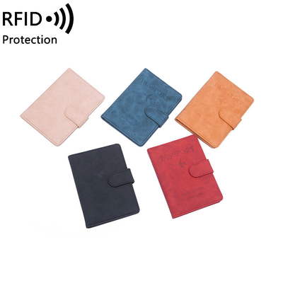 Antifraude NOVO VIAJE PASO MULTIFUNCCIONAL BILETO DE PROTECCIÓN DE DOCUMENTOS Funda de protección de RFID BUCKLE CARD BACK