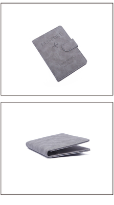 Antifraude NOVO VIAJE PASO MULTIFUNCCIONAL BILETO DE PROTECCIÓN DE DOCUMENTOS Funda de protección de RFID BUCKLE CARD BACK