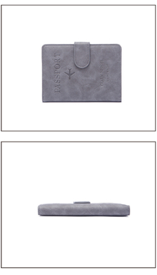 Antifraude NOVO VIAJE PASO MULTIFUNCCIONAL BILETO DE PROTECCIÓN DE DOCUMENTOS Funda de protección de RFID BUCKLE CARD BACK