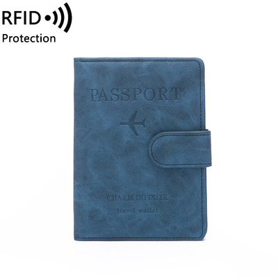 Antifraude NOVO VIAJE PASO MULTIFUNCCIONAL BILETO DE PROTECCIÓN DE DOCUMENTOS Funda de protección de RFID BUCKLE CARD BACK