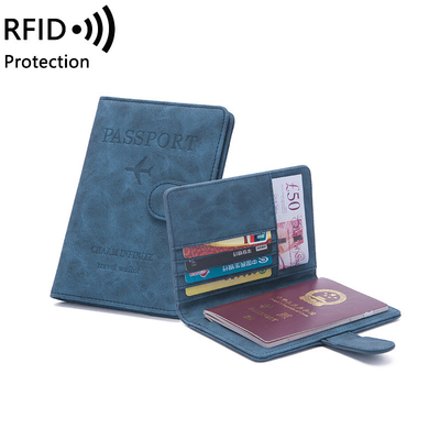 Antifraude NOVO VIAJE PASO MULTIFUNCCIONAL BILETO DE PROTECCIÓN DE DOCUMENTOS Funda de protección de RFID BUCKLE CARD BACK