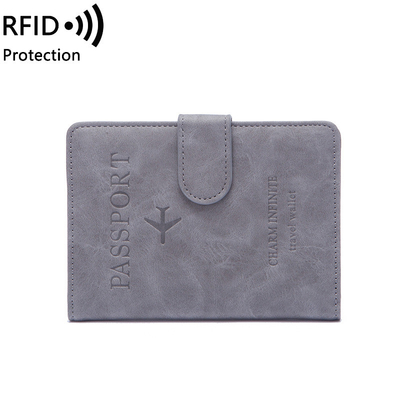 Antifraude NOVO VIAJE PASO MULTIFUNCCIONAL BILETO DE PROTECCIÓN DE DOCUMENTOS Funda de protección de RFID BUCKLE CARD BACK