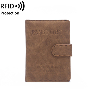 Antifraude NOVO VIAJE PASO MULTIFUNCCIONAL BILETO DE PROTECCIÓN DE DOCUMENTOS Funda de protección de RFID BUCKLE CARD BACK