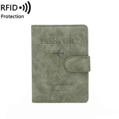 Antifraude NOVO VIAJE PASO MULTIFUNCCIONAL BILETO DE PROTECCIÓN DE DOCUMENTOS Funda de protección de RFID BUCKLE CARD BACK