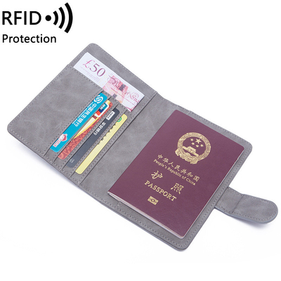 Antifraude NOVO VIAJE PASO MULTIFUNCCIONAL BILETO DE PROTECCIÓN DE DOCUMENTOS Funda de protección de RFID BUCKLE CARD BACK