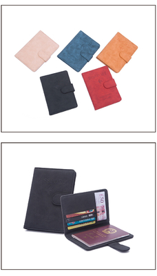 Antifraude NOVO VIAJE PASO MULTIFUNCCIONAL BILETO DE PROTECCIÓN DE DOCUMENTOS Funda de protección de RFID BUCKLE CARD BACK