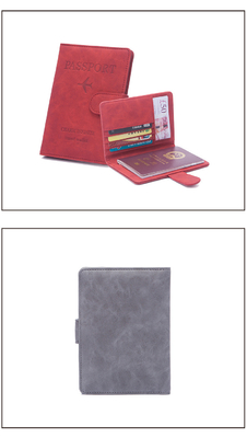 Antifraude NOVO VIAJE PASO MULTIFUNCCIONAL BILETO DE PROTECCIÓN DE DOCUMENTOS Funda de protección de RFID BUCKLE CARD BACK