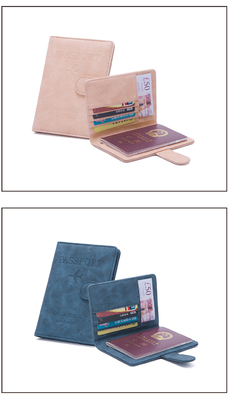 Antifraude NOVO VIAJE PASO MULTIFUNCCIONAL BILETO DE PROTECCIÓN DE DOCUMENTOS Funda de protección de RFID BUCKLE CARD BACK