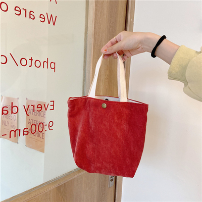Artsey Cordeiro Bolso Casual MINI portátil LADYAS Bolso de abrigos Vintage Bolso de ropa Bento Bolso