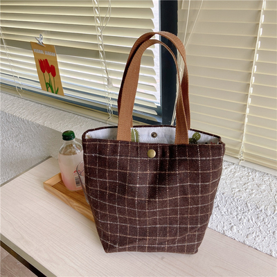 Artsey Cordeiro Bolso Casual MINI portátil LADYAS Bolso de abrigos Vintage Bolso de ropa Bento Bolso