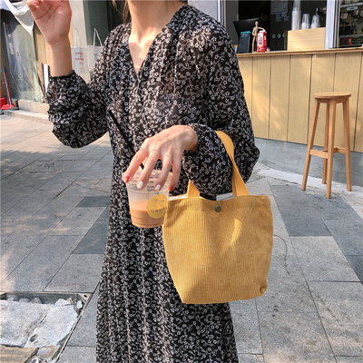 Artsey Cordeiro Bolso Casual MINI portátil LADYAS Bolso de abrigos Vintage Bolso de ropa Bento Bolso
