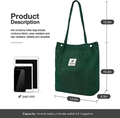 BOLSA DE MUJERES MODA SIMPLE BOLSA de clase de corduroy BOLSA de lienzo BOLSA de hombro BOLSA de campus BOLSA de cuerpo cruzado BOLSA TOTE BOLSA