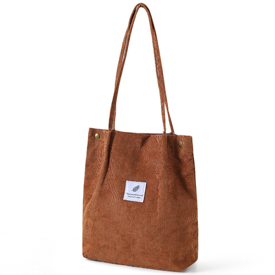 BOLSA DE MUJERES MODA SIMPLE BOLSA de clase de corduroy BOLSA de lienzo BOLSA de hombro BOLSA de campus BOLSA de cuerpo cruzado BOLSA TOTE BOLSA