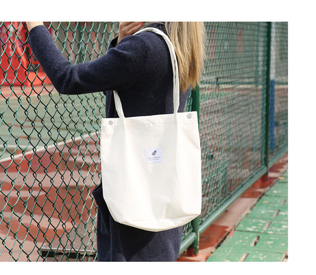 BOLSA DE MUJERES MODA SIMPLE BOLSA de clase de corduroy BOLSA de lienzo BOLSA de hombro BOLSA de campus BOLSA de cuerpo cruzado BOLSA TOTE BOLSA
