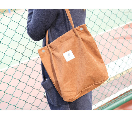 BOLSA DE MUJERES MODA SIMPLE BOLSA de clase de corduroy BOLSA de lienzo BOLSA de hombro BOLSA de campus BOLSA de cuerpo cruzado BOLSA TOTE BOLSA