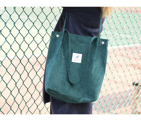 BOLSA DE MUJERES MODA SIMPLE BOLSA de clase de corduroy BOLSA de lienzo BOLSA de hombro BOLSA de campus BOLSA de cuerpo cruzado BOLSA TOTE BOLSA