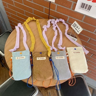 CORDUROY BODY CROSSPORT PELÍTICO BOLSA de hombro de cuerpo cruzado BOLSA de hombro de caminata de mujer MINI BOLSA de almacenamiento